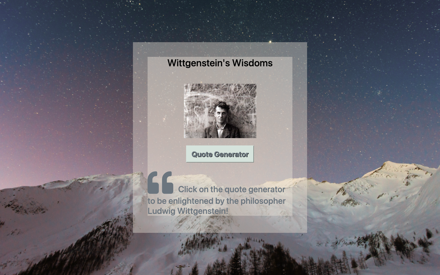 Random Wittgenstein quotes